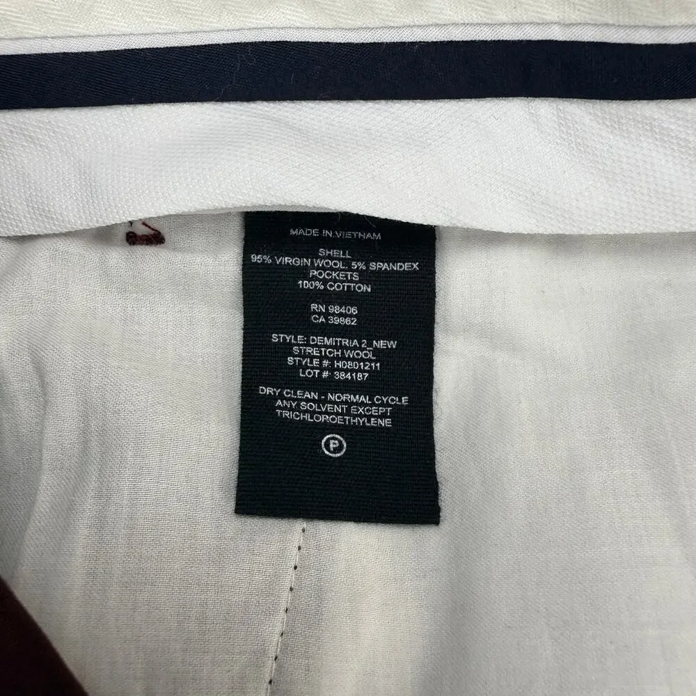 NWT THEORY Demitria 2 New Stretch Wool Flare Leg Pants Size 00 Dark Current - Picture 6 of 7